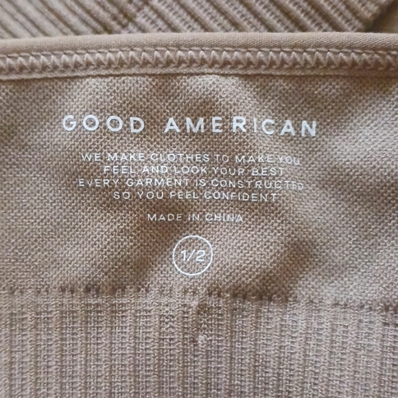 Nwt Good American brown seamless ribbed knit bra w/ adjustable straps size 1/2 - Picture 13 of 16